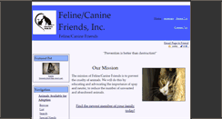 Desktop Screenshot of felinecaninefriends.org